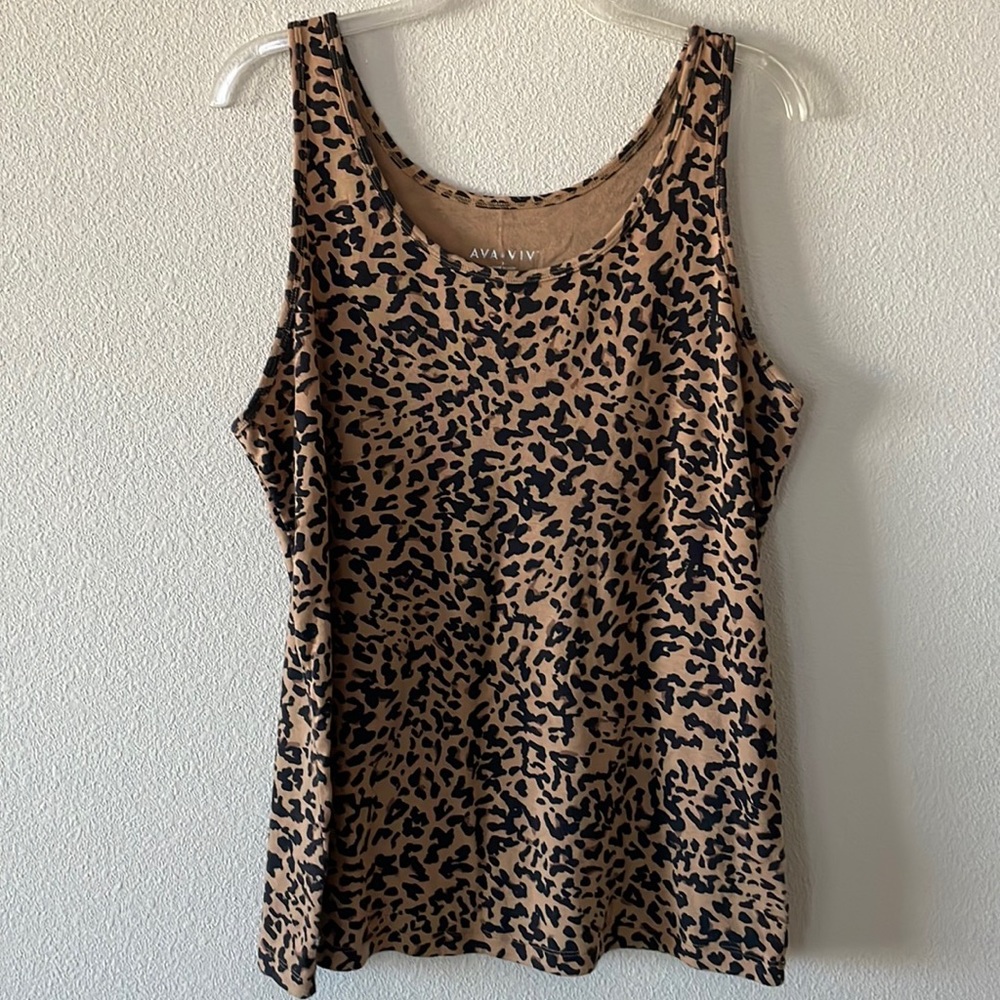 Ava & Viv Leopard Tank Top